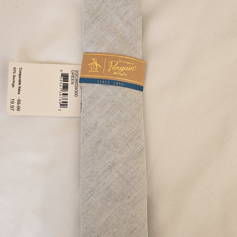 Original Penguin light mint green tie